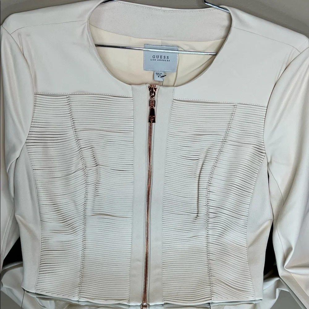Guess Laser Cut out Leather Jacket - Picture 7 of 17